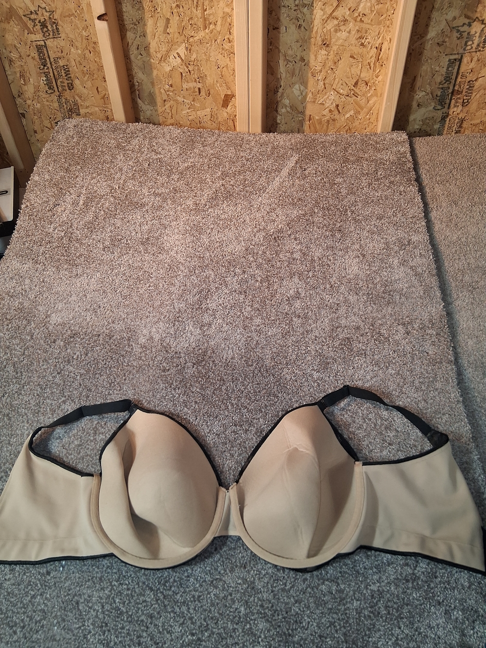 Cacique Beige Bra with Black Trim
